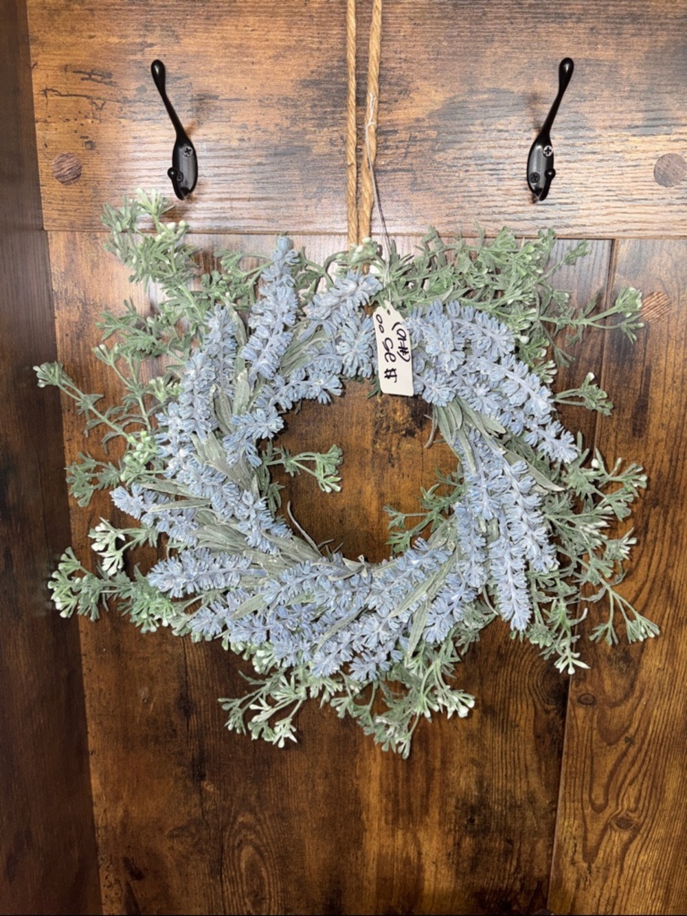 Lavender Harvest Wreath - Light Purple and Green Home Holiday Decor